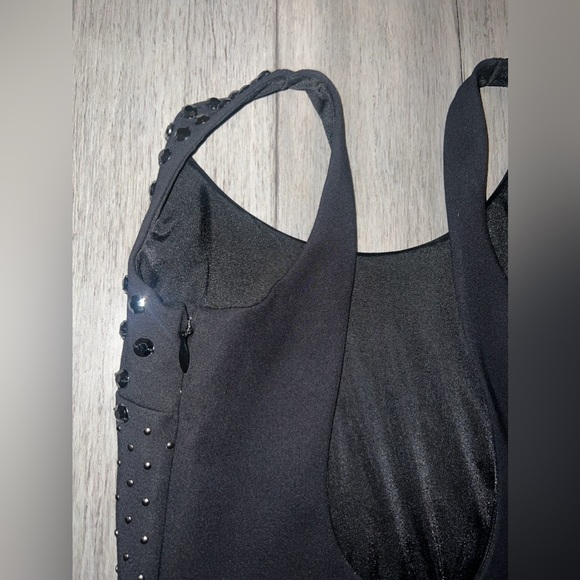 BEBE Black Stud Bling dress, luxury, Low Back, Size XS Extra Small, gorgeous! - Picture 11 of 16